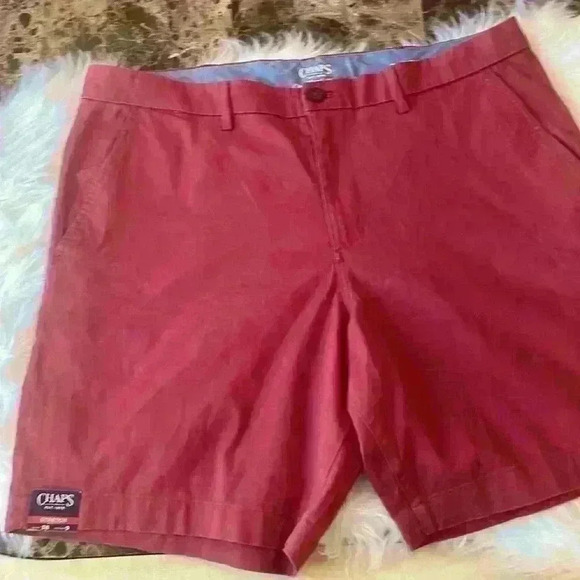 Dark Red Chaps Shorts Size 38 - Picture 1 of 4
